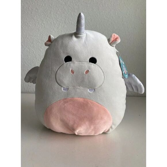Squishmallow HAIZLEY THE HIPPO-CORN 14” inch Plush Kellytoy NEW - Picture 1 of 10